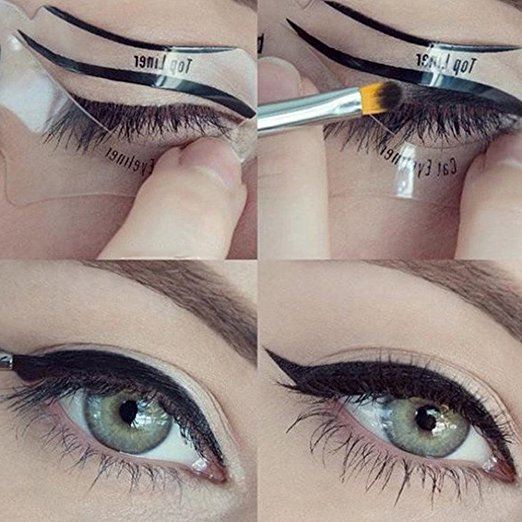 Eyeliner-Schablonen – Smokey Eyes, Cat Eyes, 2 Stück – | Fashiongirl