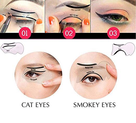 Eyeliner-Schablonen – Smokey Eyes, Cat Eyes, 2 Stück – | Fashiongirl