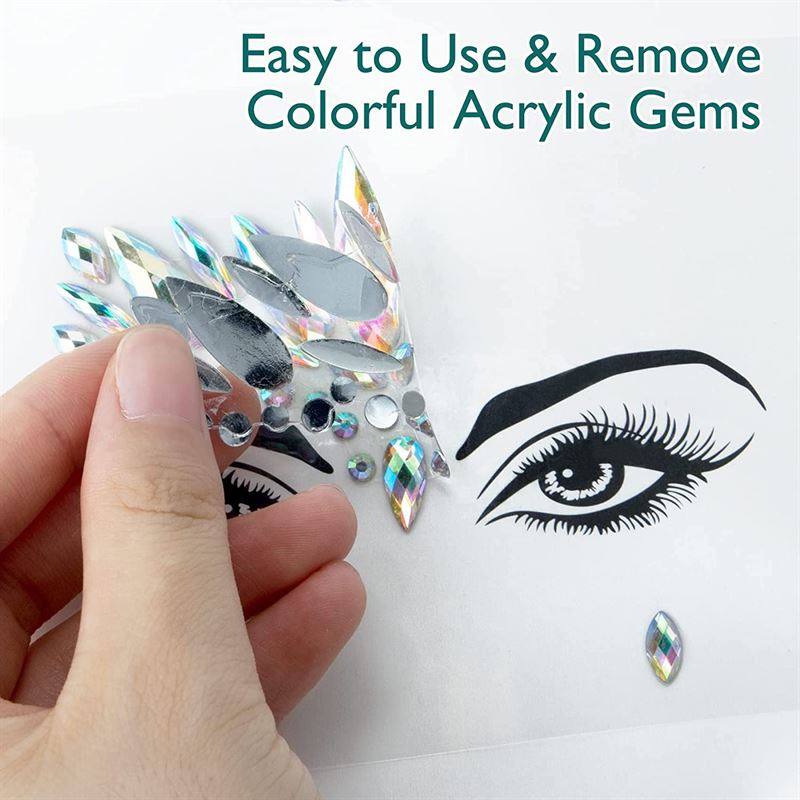 Face Jewels - Face diamonds with rhinestones (YJ - 01) - | Fashiongirl