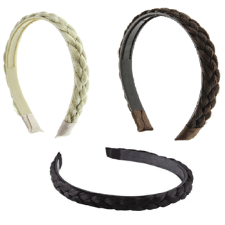 Faux Hairband w/ twisted Hair fl. colours - 