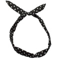 Flexibles Haarband mit Stahldraht – schwarz mit weißen Punkten – Haaraccessoires | Fashiongirl