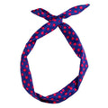 Flexibles Haarband mit Stahldraht – Blau mit rosa Punkten – Haaraccessoires | Fashiongirl