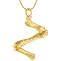Gold Bamboo Alphabet / Letter Necklace – Z – | Fashiongirl