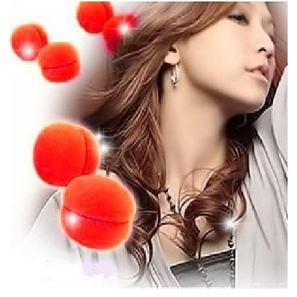 Hair Sponge curler balls 6 pcs red - foam curler - Hair Styling tool | Fashiongirl