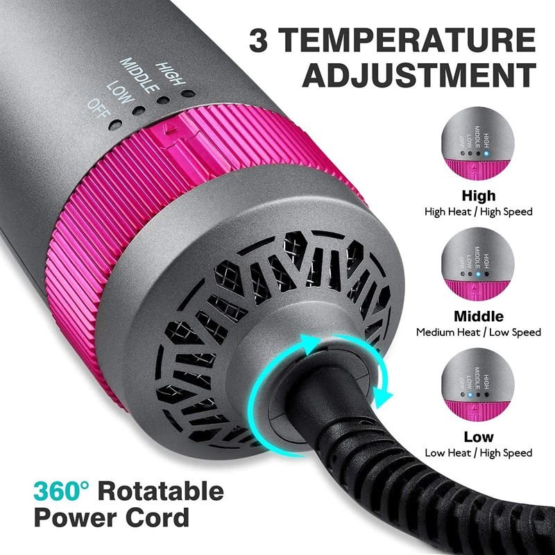 Hot Airstyler - multistyler, 5 - in - 1 set - For curls, waves, straighten, brush &amp; dry hair - | Fashiongirl