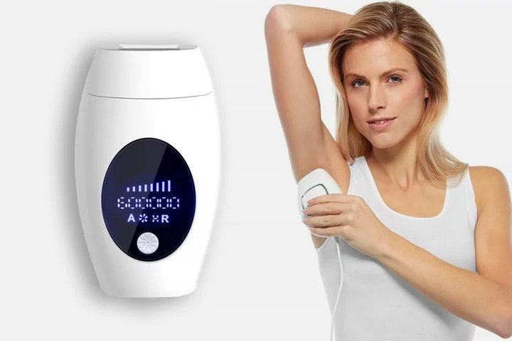 IPL Laser Epilator - Fjerner Hår på Krop og Ansigt med LCD display - | Fashiongirl