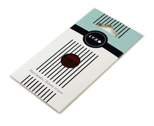 LYXO Sport hair elastics Colour Box Brown 10 pcs - Hair Accessories | Fashiongirl