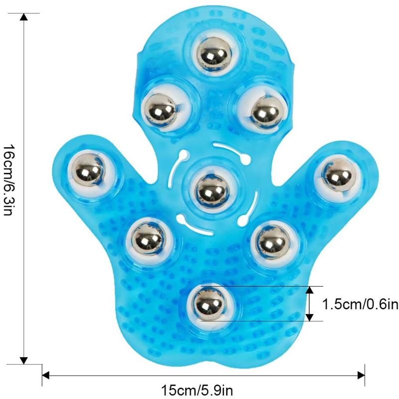 Massage glove with rolling steel balls - ass. colour - | Fashiongirl