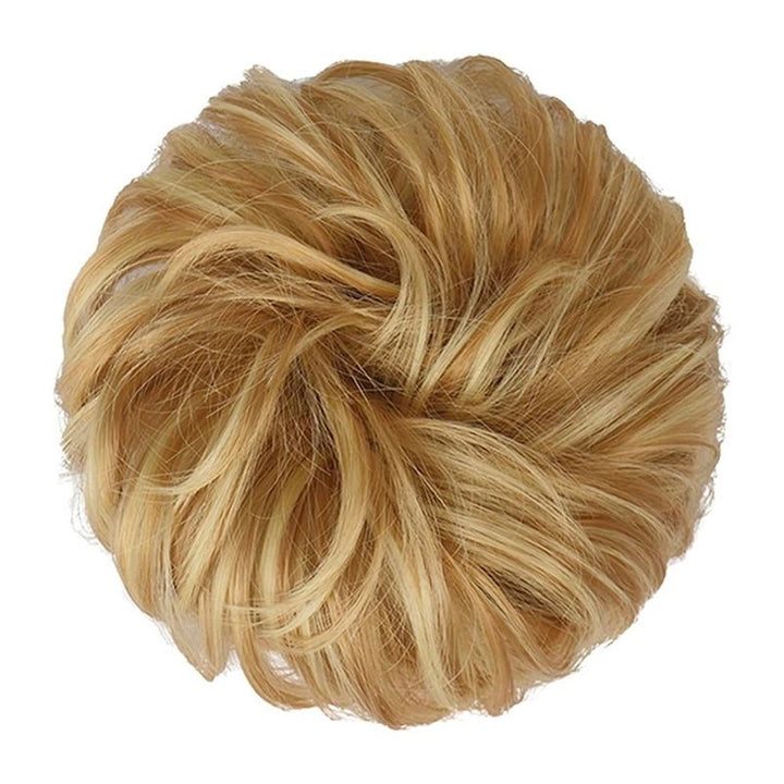 Messy Bun Hair elastic with curly artificial hair - 27H613 Strawberry Blonde &amp; Bleach Blonde - Hair Accessories | Fashiongirl
