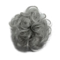Messy Bun Haargummi mit lockigem Kunsthaar – Hellgrau – Haaraccessoires | Fashiongirl