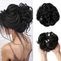 Unordentliches lockiges Haar für Dutt #1B – Tiefschwarz – Haaraccessoires | Fashiongirl