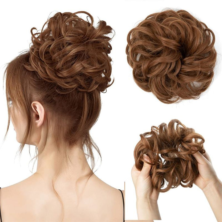 Messy Curly Hair for bun #27 - Golden auburn - Hair Accessories | Fashiongirl