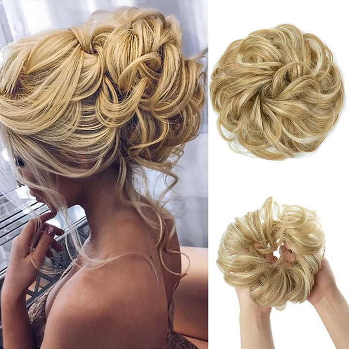 Messy Curly Hair for bun #27B/613 - Ash Blonde - Hair Accessories | Fashiongirl