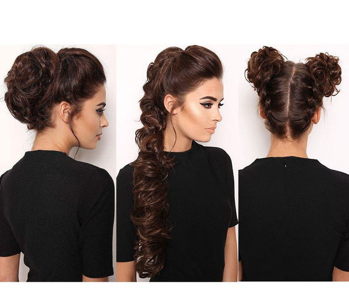 Messy Curly Hair for bun #4 - Black Brown - Hair Accessories | Fashiongirl