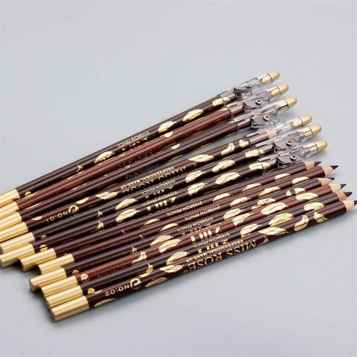 Miss Rose Eyebrow Pencil / Eyebrow Brush - No. 4 Grey Brown - | Fashiongirl