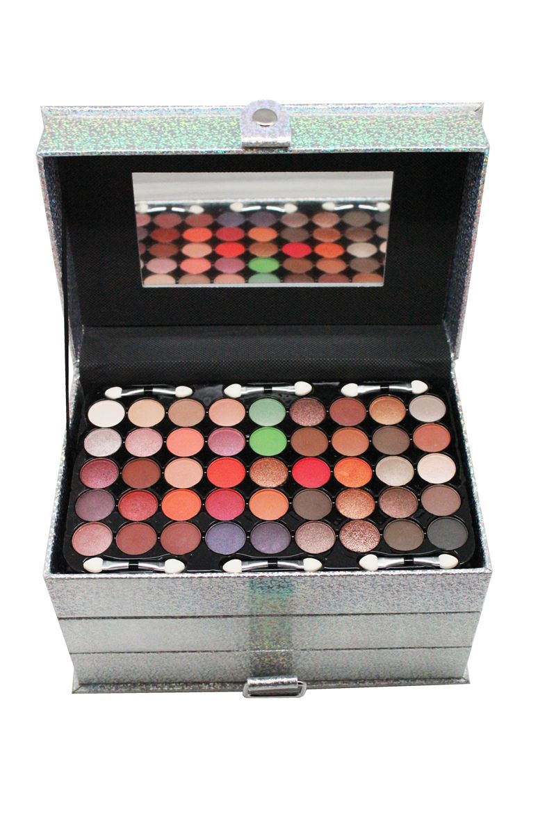 Miss Young Makeup Kit Box - Silver Holographic (MC1205) - | Fashiongirl