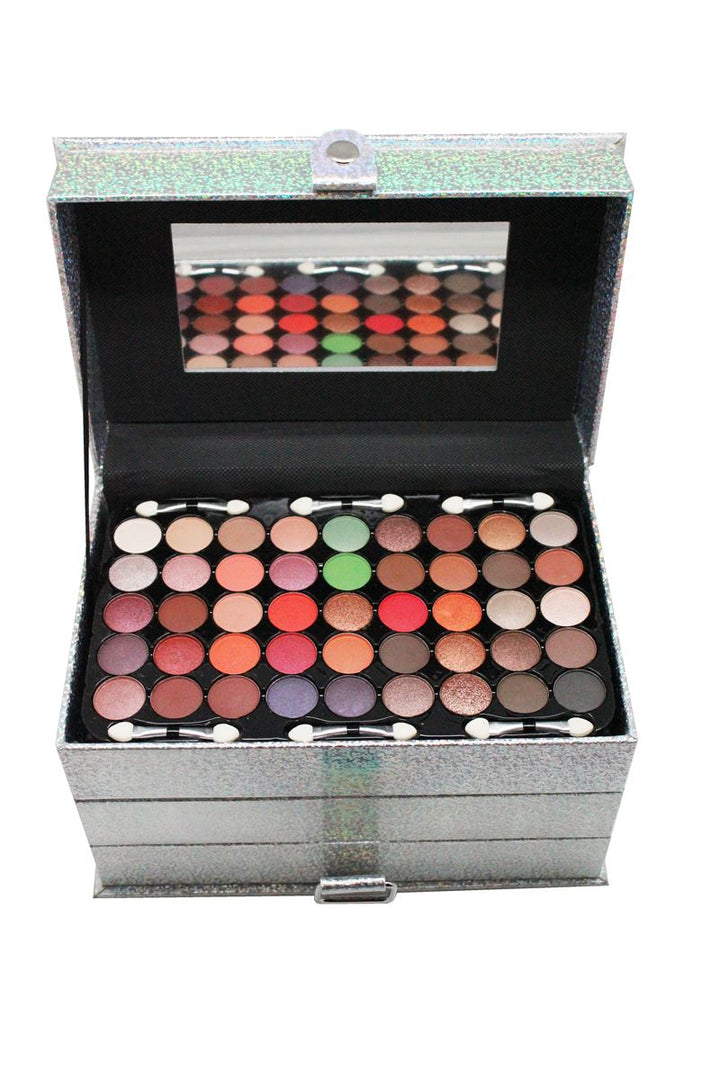 Miss Young Makeup Kit Box - Silver Holographic (MC1205) - | Fashiongirl