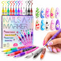 Nail Art Pens 12 Colours 0.5mm Fine Tip
