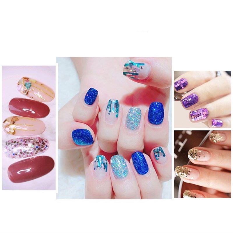 Nail Decoration / Nail Decoration Kit for manicure with pearls, sequins, glitter &amp; diamonds - 48 bottles - | Fashiongirl