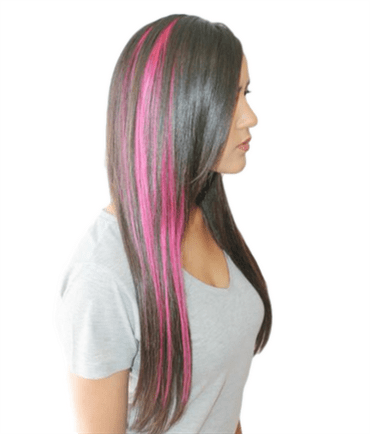 Pink, 50 cm - Crazy Colour Clip On - | Fashiongirl