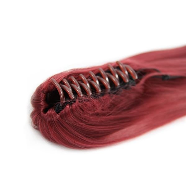 Ponytail Ponytail with hair clip, straight - red brown #33 - | Fashiongirl