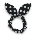 Haargummi mit Schleife – Schwarz mit weißen Punkten – Haaraccessoires