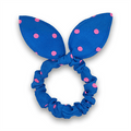 Haargummi mit Schleife – Hellblau mit rosa Punkten – Haaraccessoires