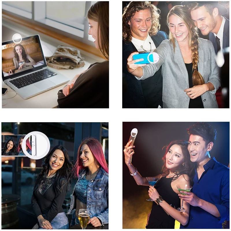 Selfie-LED-Lichtring für Smartphones – wiederaufladbar – | Fashiongirl