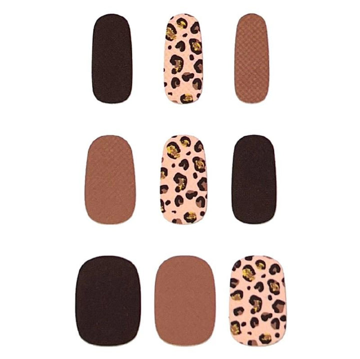 Semi Cured Gel Nail Stickers / Self - adhesive nail polish - Leopard (JK - 227) - | Fashiongirl