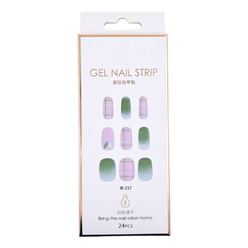 Semi Cured Gel Nail Stickers / Self - adhesive nail polish - Picnic (JK - 257) - | Fashiongirl