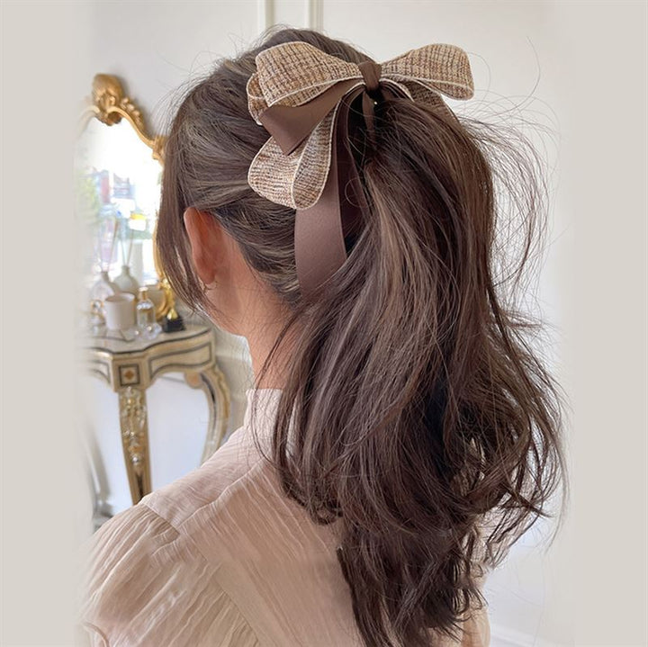 SOHO Aidan Bow Banana Haarspange – Braun – Haaraccessoires | Fashiongirl