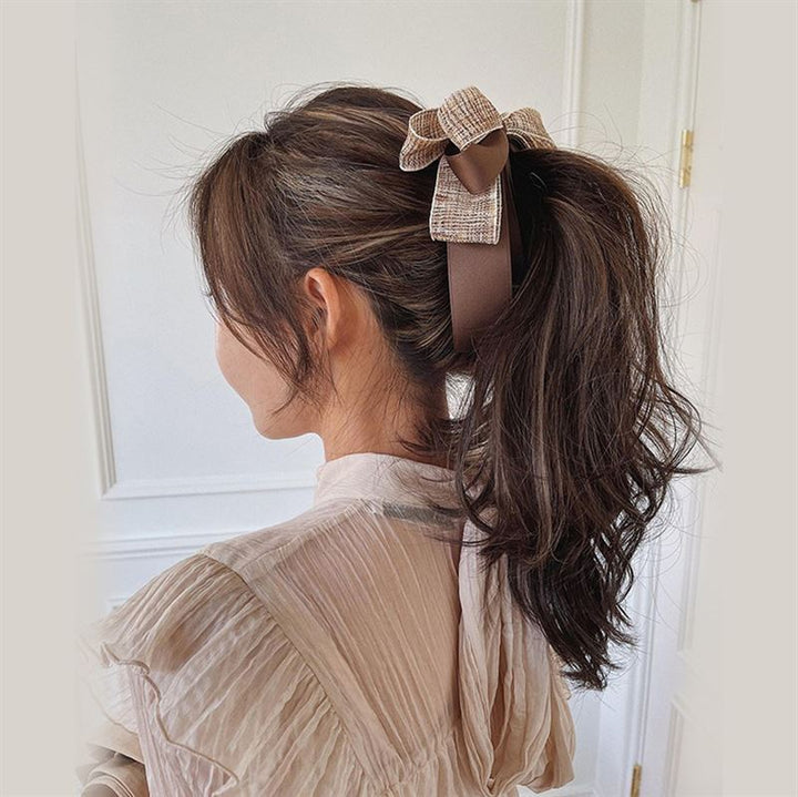 SOHO Aidan Bow Banana Haarspange – Braun – Haaraccessoires | Fashiongirl