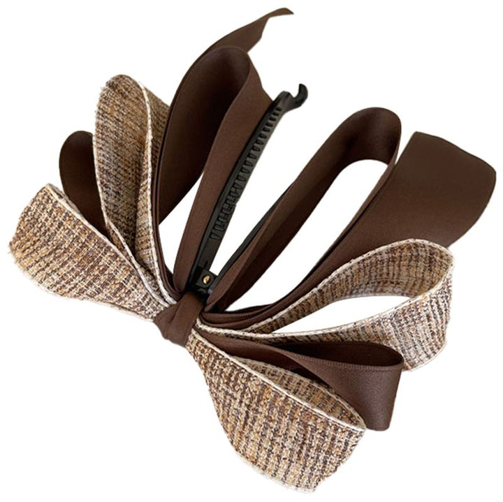 SOHO Aidan Bow Banana Haarspange – Braun – Haaraccessoires | Fashiongirl