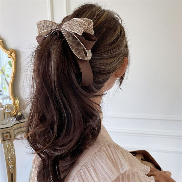 SOHO Aidan Bow Banana Haarspange – Braun – Haaraccessoires | Fashiongirl