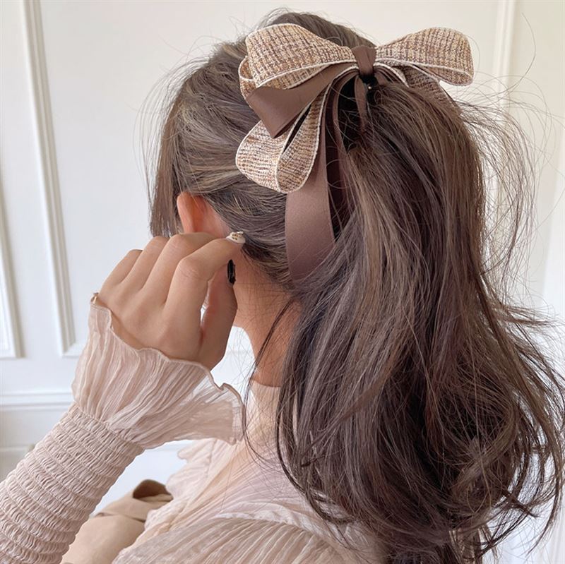 SOHO Aidan Bow Banana Haarspange – Braun – Haaraccessoires | Fashiongirl