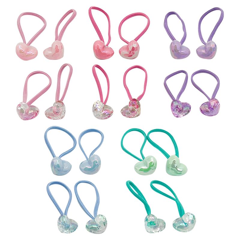 SOHO Akio Hair elastics, 20 pcs - Hearts - Hair Accessories | Fashiongirl