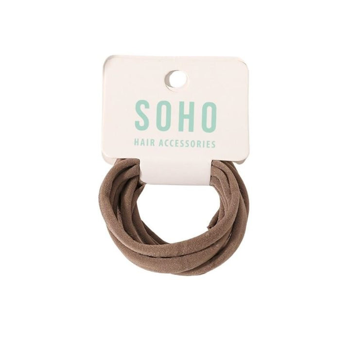 SOHO Alena Hair elastics - Brown - Hair Accessories | Fashiongirl