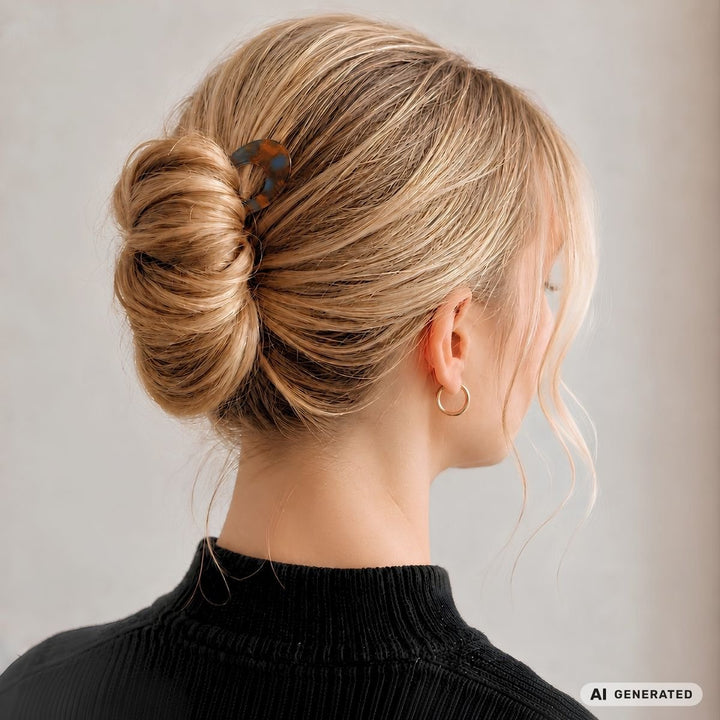 SOHO Apolline French U-shaped Hairpin - Amber Blue – image 5
