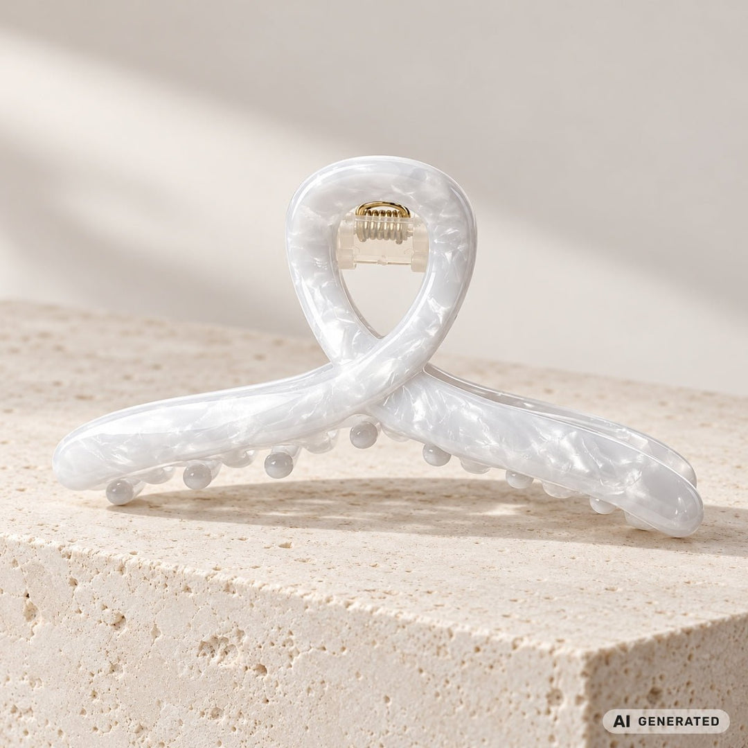 SOHO Aspen Hair Claw Clip 11 cm - White – image 4