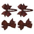 SOHO Ayla Bow Hair clips - Brown - Hair Accessories | Fashiongirl