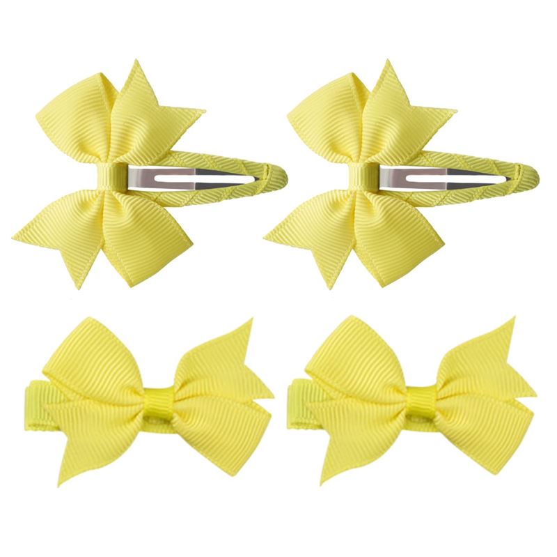 SOHO Ayla Bow Hair clips - Yellow - Hair Accessories | Fashiongirl