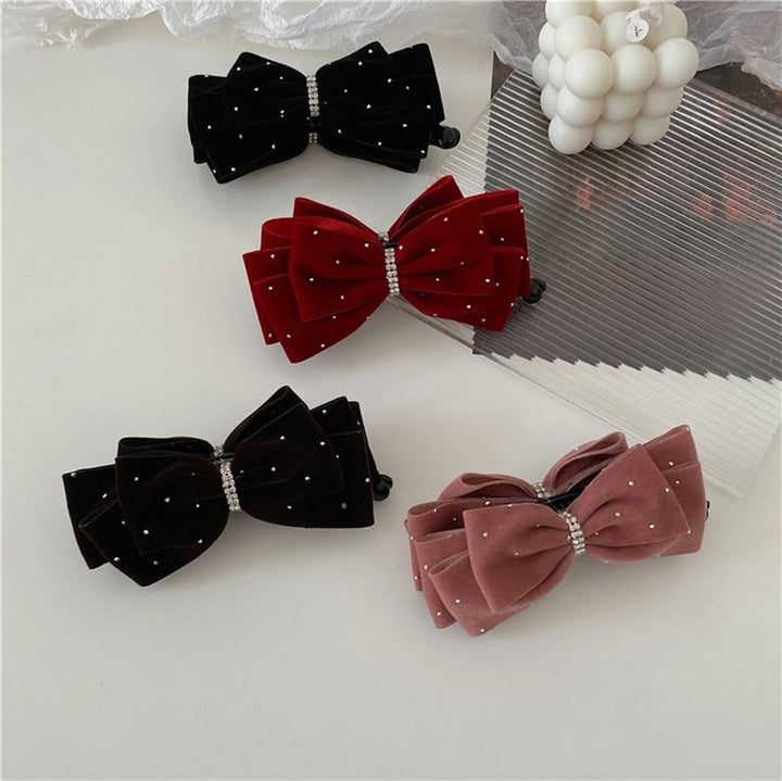 SOHO Cady Bow Banana Hair Clip - Black - Hair Accessories | Fashiongirl