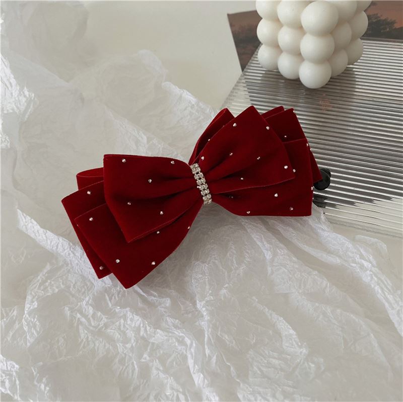 SOHO Cady Bow Banana Haarspange – Rot – Haaraccessoires | Fashiongirl