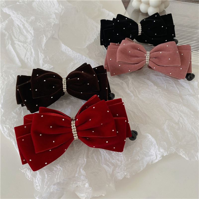 SOHO Cady Bow Banana Haarspange – Rot – Haaraccessoires | Fashiongirl