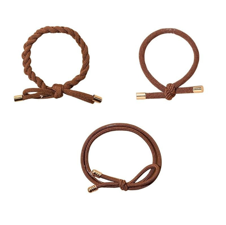 SOHO Cibe Hair elastics - Brown - Hair Accessories | Fashiongirl
