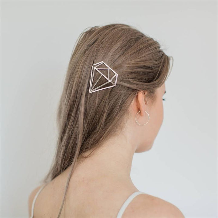 SOHO Diamond Hair Clip - Silver - | Fashiongirl