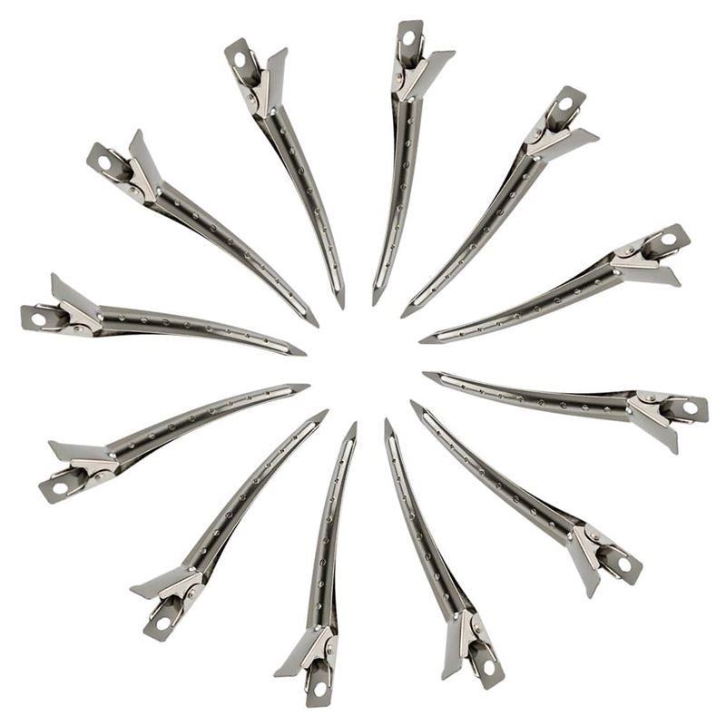 SOHO Duck Metal Hair Clips for Hair Styling and Splitting - 12 pcs - | Fashiongirl