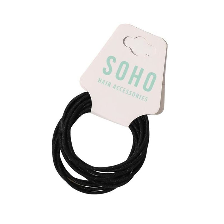 SOHO Ellie Hair Elastic - Black - Hair Accessories | Fashiongirl