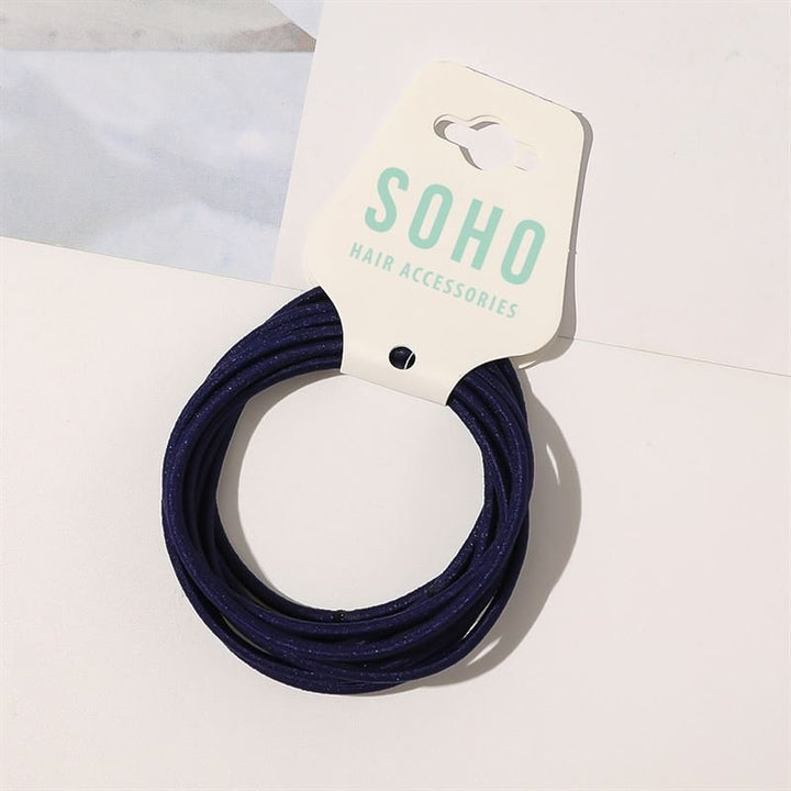 SOHO Ellie Hair Elastic - Dark Blue - Hair Accessories | Fashiongirl
