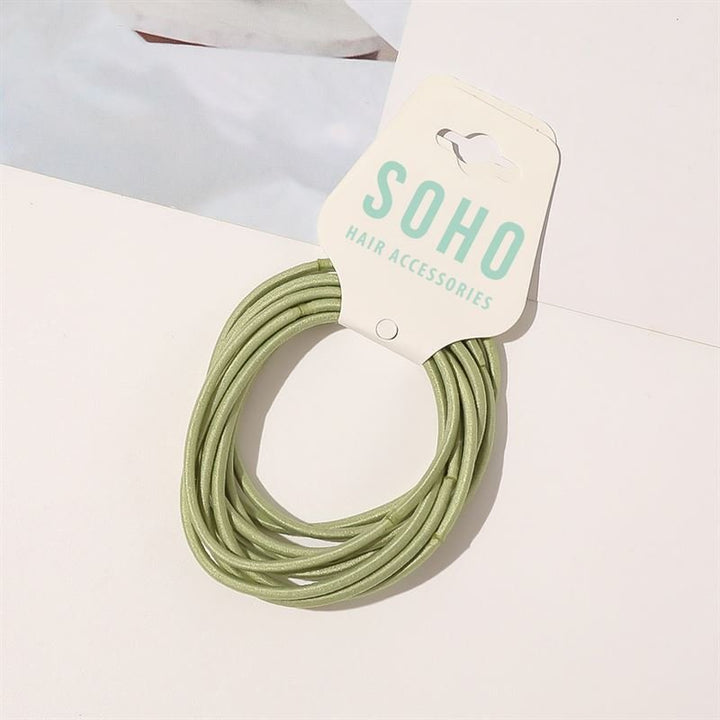 SOHO Ellie Hair Elastic - Green - Hair Accessories | Fashiongirl